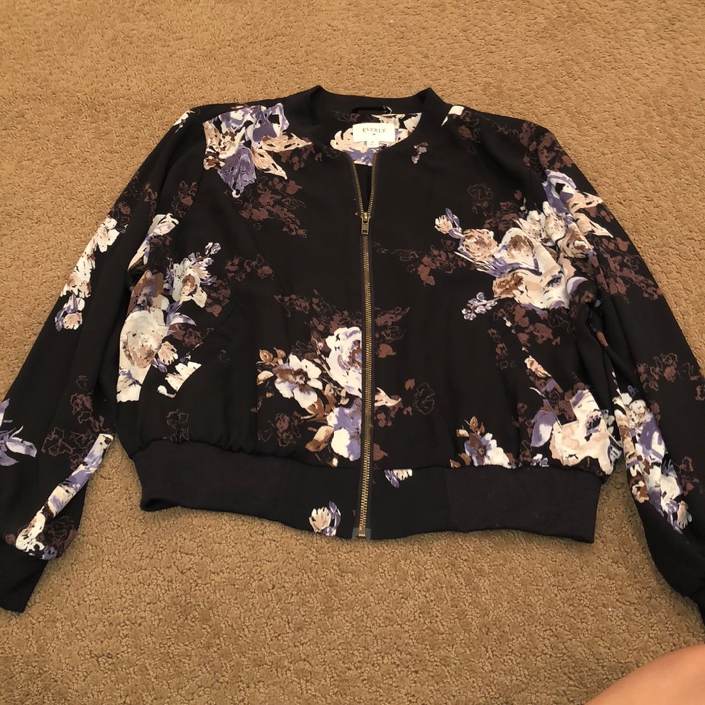 Everly floral bomber jacket